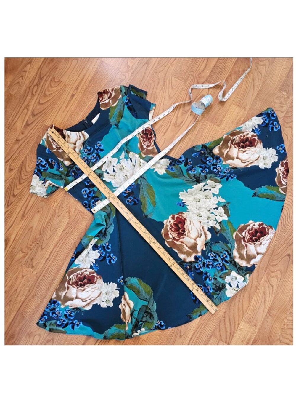 Anthropologie Corey Lynn Calter Short Sleeve A-Line Paeonia Dress US4